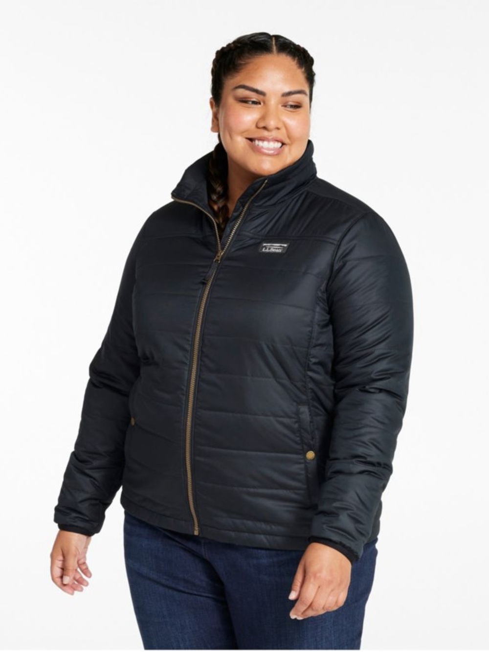 L.L. Bean Women's Mountain Classic Puffer Jacket Black 1X Plus
